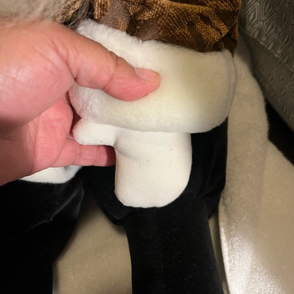 Vintage! Woof N Poof Christmas Santa Tapestry with  Signature Button. - Picture 11 of 15